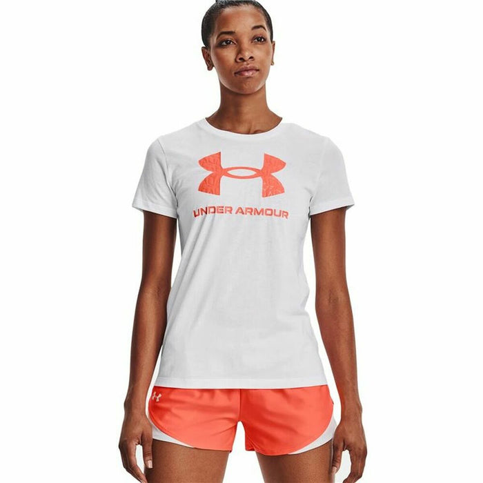 Tricou cu Mânecă Scurtă Femei Under Armour Sportstyle Alb