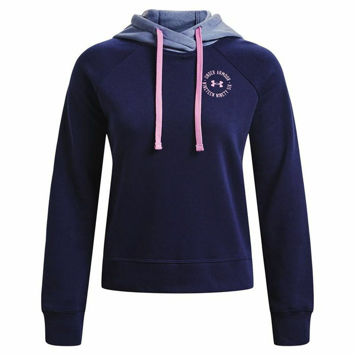 Hanorac cu Glugă Femei Under Armour Rival Fleece Bleumarin