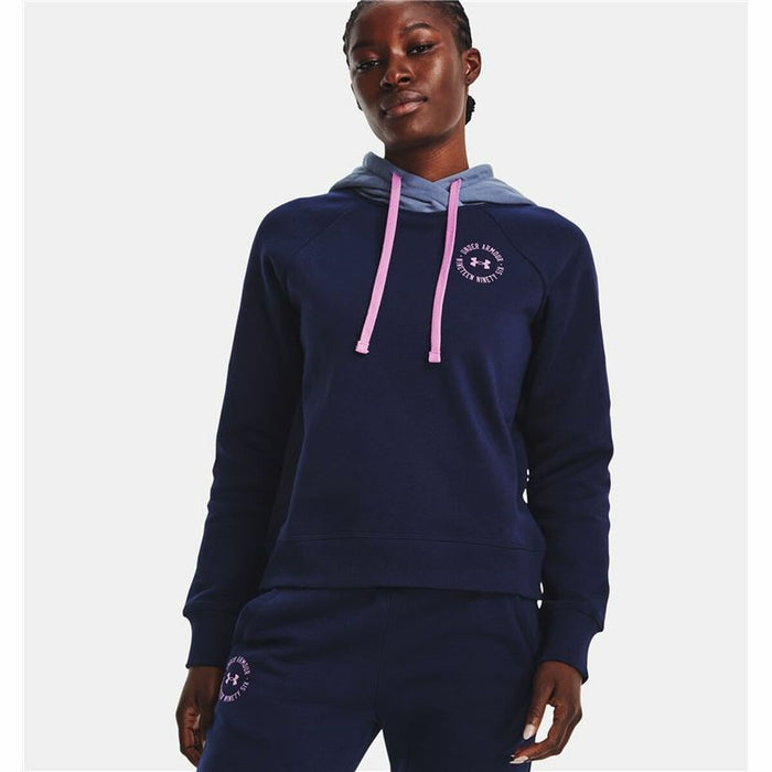 Hanorac cu Glugă Femei Under Armour Rival Fleece Bleumarin