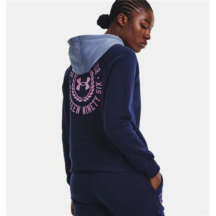 Hanorac cu Glugă Femei Under Armour Rival Fleece Bleumarin