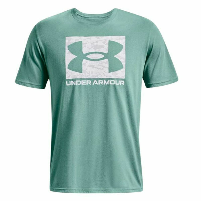 Tricou cu Mânecă Scurtă Bărbați Under Armour Camo Boxed Logo Acvamarin