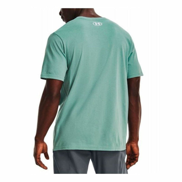 Tricou cu Mânecă Scurtă Bărbați Under Armour Camo Boxed Logo Acvamarin