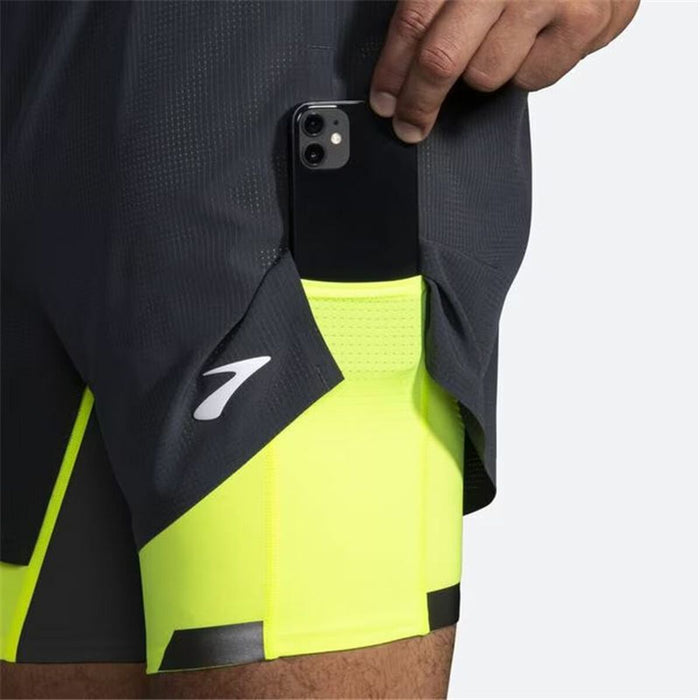 Pantaloni Scurți Sport pentru Bărbați Brooks Stadium Negru