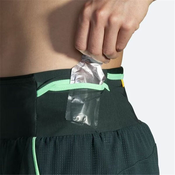 Pantaloni Scurți Sport pentru Damă Brooks High Point 3" 2-in-1 2.0 Verde