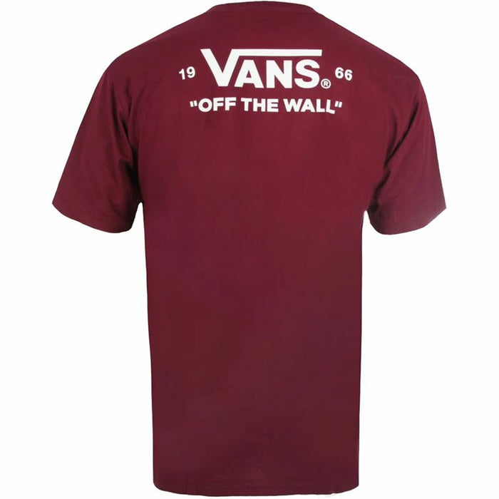 Tricou cu Mânecă Scurtă Bărbați Vans Essential-B Roșu Carmin
