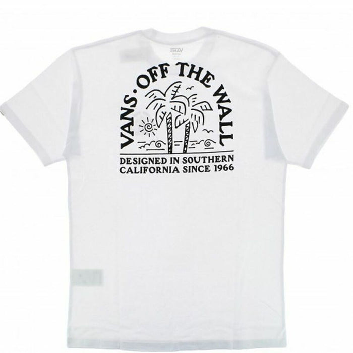 Tricou cu Mânecă Scurtă Unisex Vans Palm-B Alb