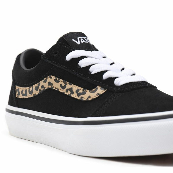 Adidași Casual Copii Vans Ward Suede Negru Leopard