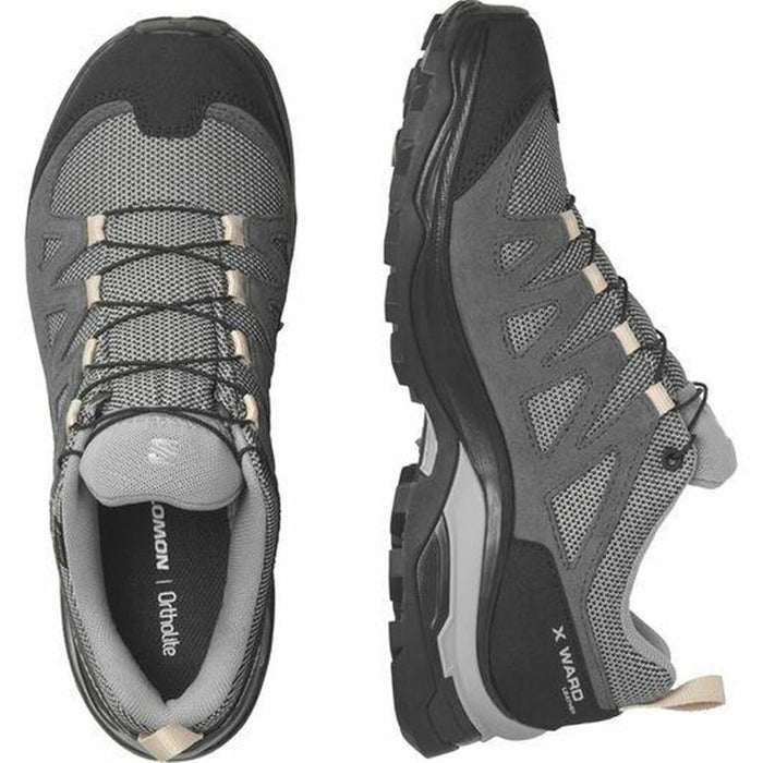 Pantofi sport pentru femei Salomon X Ward GORE-TEX Piele Munte Gri