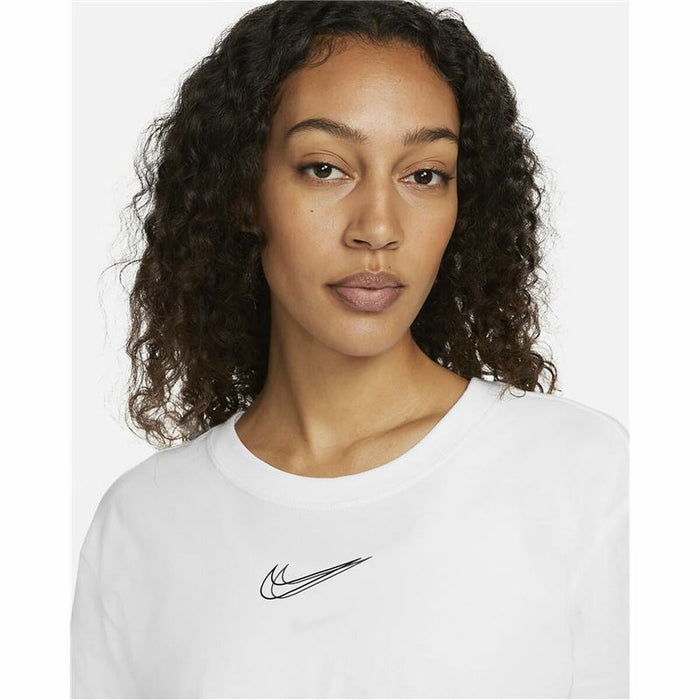 Tricou cu Mânecă Scurtă Femei Nike Sportswear Alb