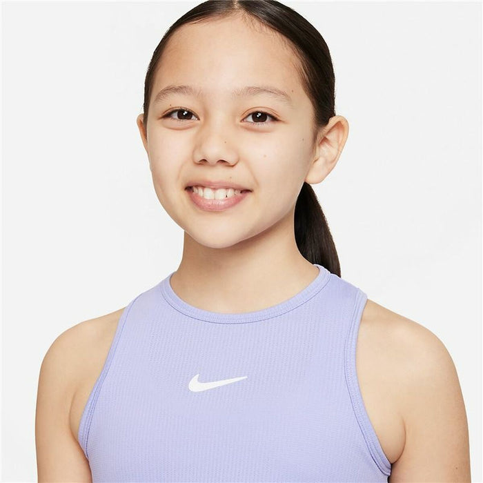 Tricou cu Mânecă Scurtă pentru Copii Nike Court Dri-FIT Victory Lavandă