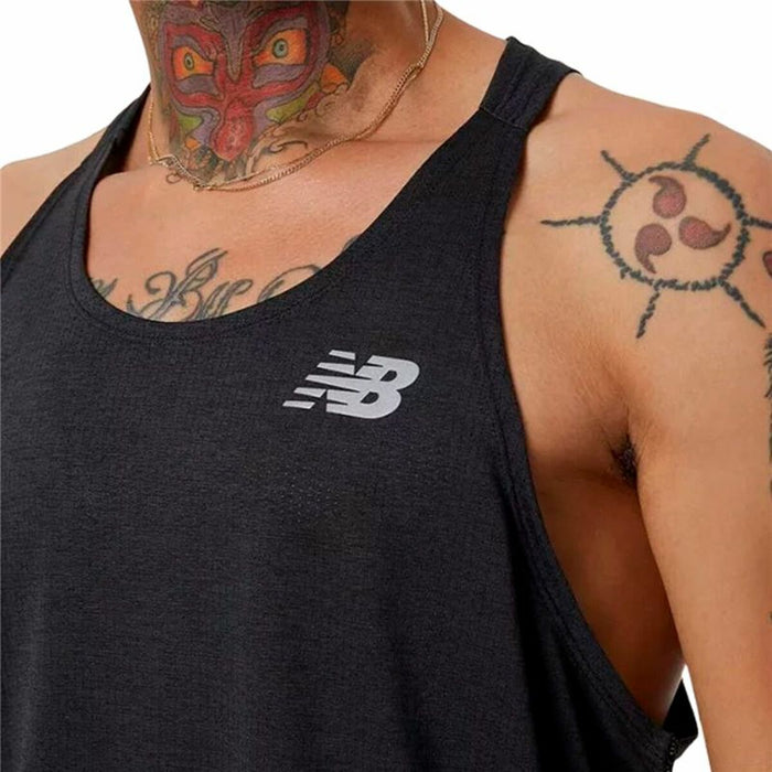 Tricou cu Bretele Bărbat New Balance Impact Run Negru