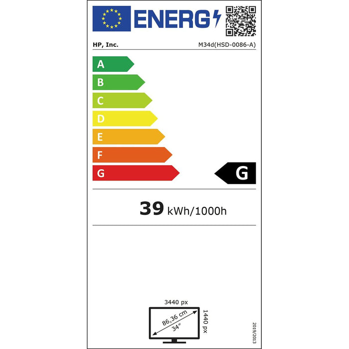 Monitor HP M34d 34" LED VA Flicker free 100 Hz