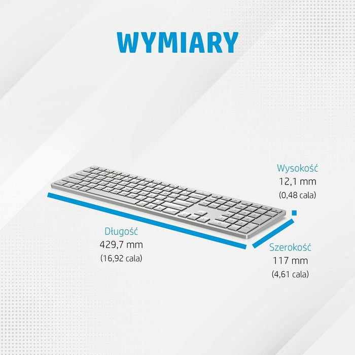 Tastatură Fără Fir HP 3Z729AA Argintiu