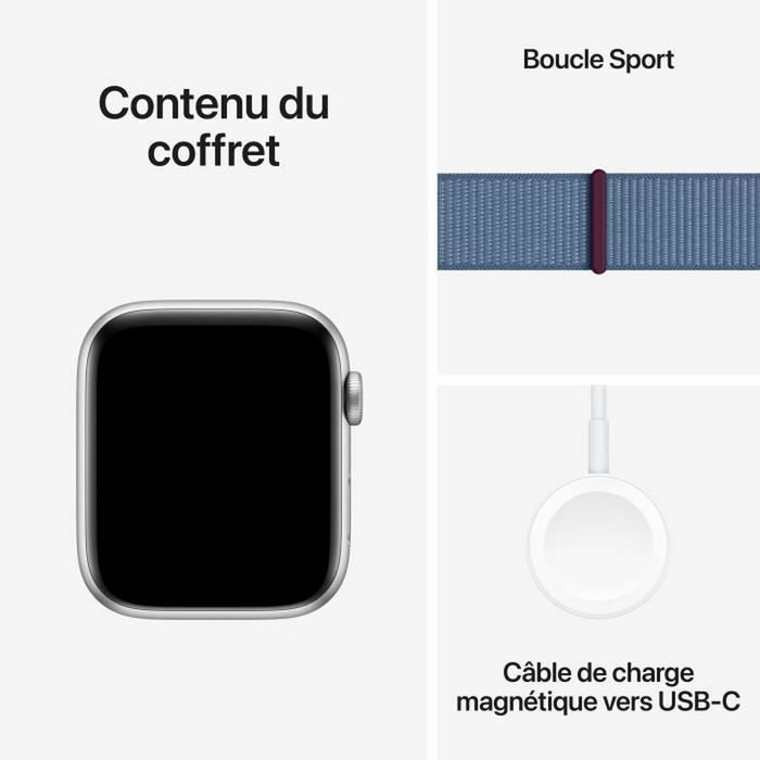 Smartwatch Apple SE Albastru Argintiu 44 mm