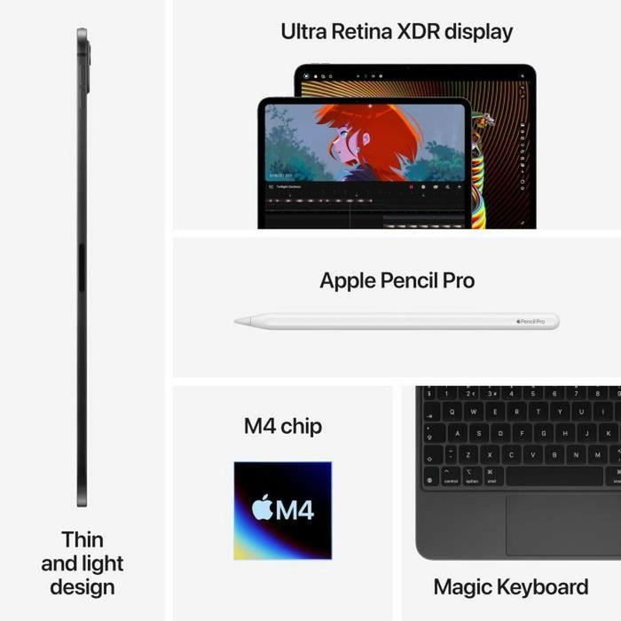 Tabletă Apple iPad Pro 11" 16 GB RAM 1 TB 256 GB Negru