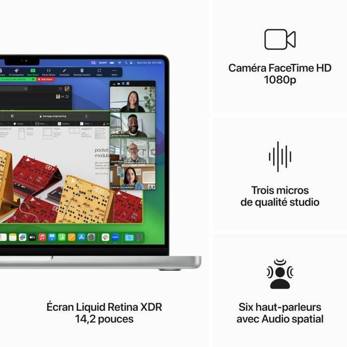 Laptop Apple MacBook Pro 14" 16 GB RAM 1 TB SSD Azerty Franceză
