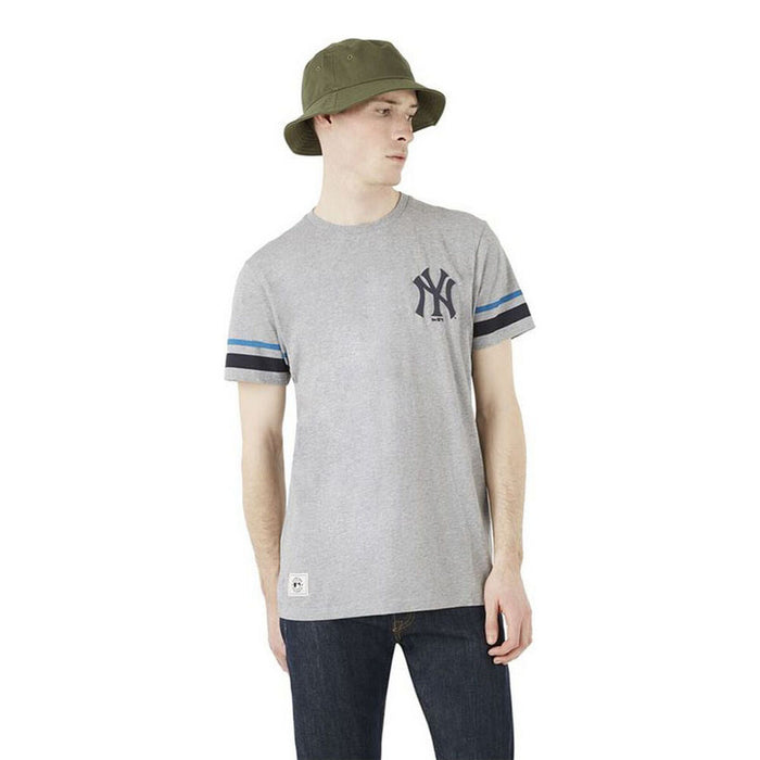Tricou cu Mânecă Scurtă Bărbați New Era Heritage Stripe New York Yankees Gri Gri deschis