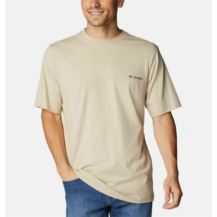 Tricou cu Mânecă Scurtă Bărbați Columbia Csc Basic Logo™ Maro Deschis Munte