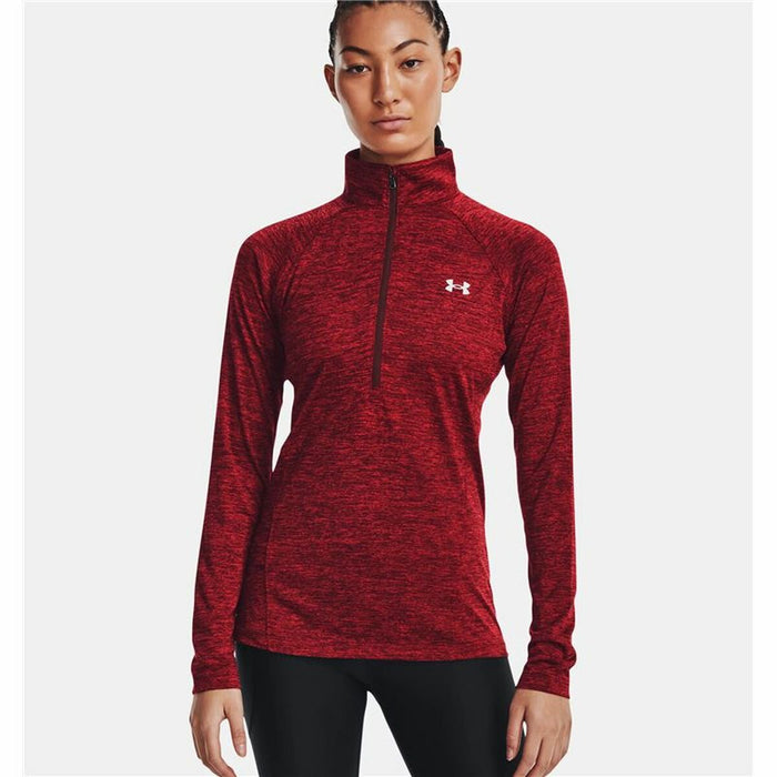 Hanorac fără Glugă Femei Under Armour Tech Twist Roșu Închis