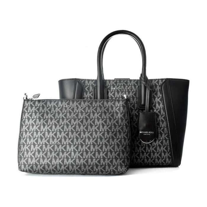 Geantă Damă Michael Kors 35F2S6KC5V-BLK-SILVER Negru 24 x 20 x 8 cm