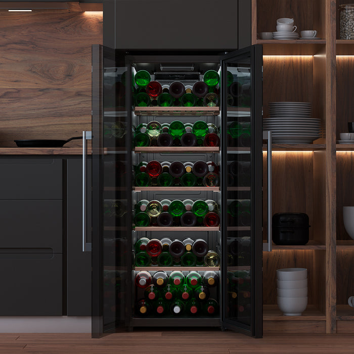 Răcitor de vinuri Cecotec Bolero GrandSommelier 98000 Black, 98 sticle, 37 dB, clasa G, negru