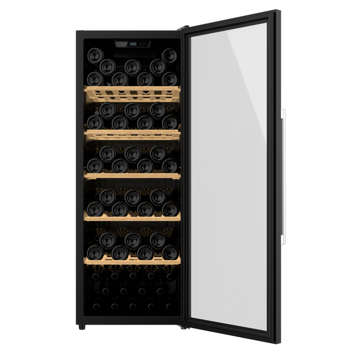 Răcitor de vinuri Cecotec Bolero GrandSommelier 98000 Black, 98 sticle, 37 dB, clasa G, negru