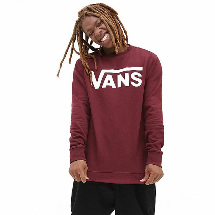 Hanorac fără Glugă Bărbați Vans Classic Crew-B Roșu Închis Maro