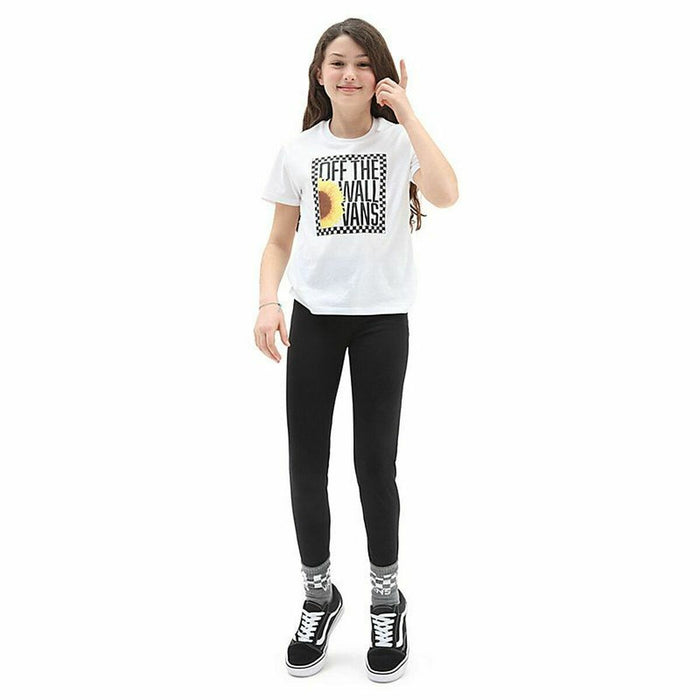Tricou cu Mânecă Scurtă pentru Copii Vans Sunlit Crew Alb