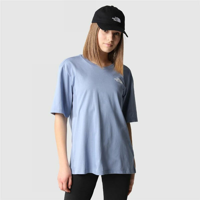 Tricou cu Mânecă Scurtă Femei The North Face Simple Dome Folk Albastru
