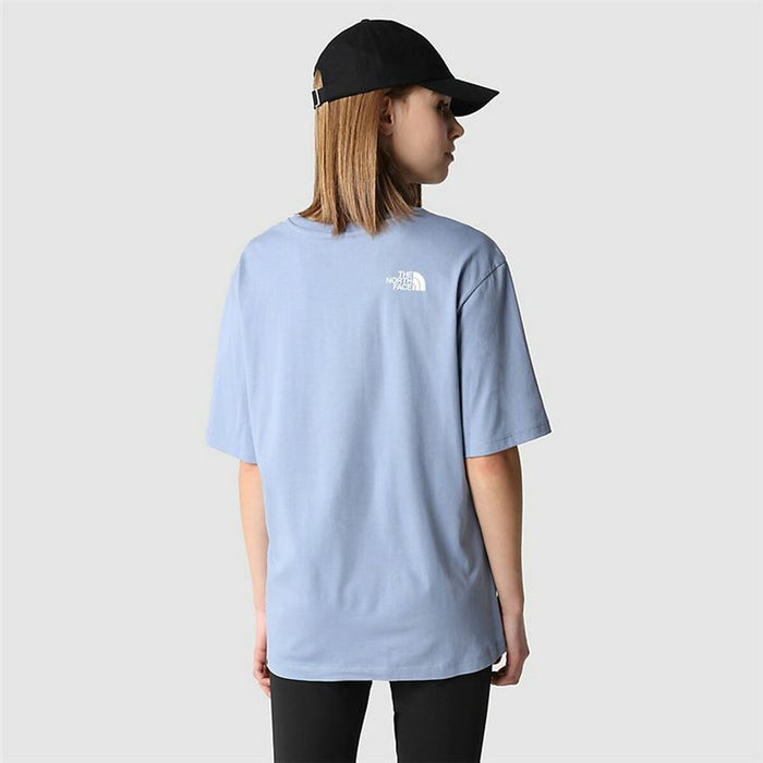 Tricou cu Mânecă Scurtă Femei The North Face Simple Dome Folk Albastru