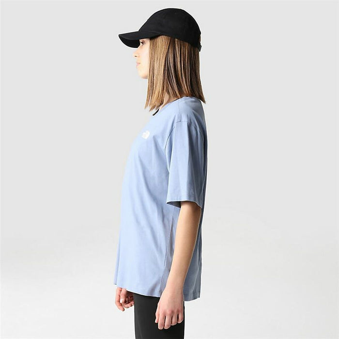 Tricou cu Mânecă Scurtă Femei The North Face Simple Dome Folk Albastru
