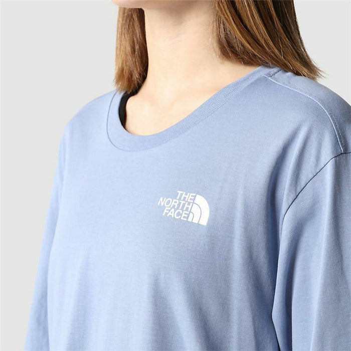 Tricou cu Mânecă Scurtă Femei The North Face Simple Dome Folk Albastru