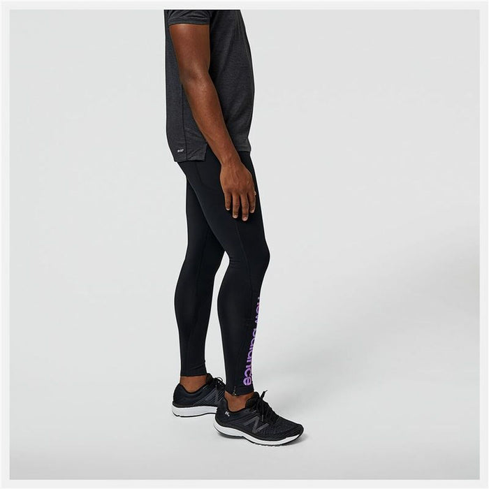 Colanți sport pentru bărbați New Balance Impact Run AT Tight Negru
