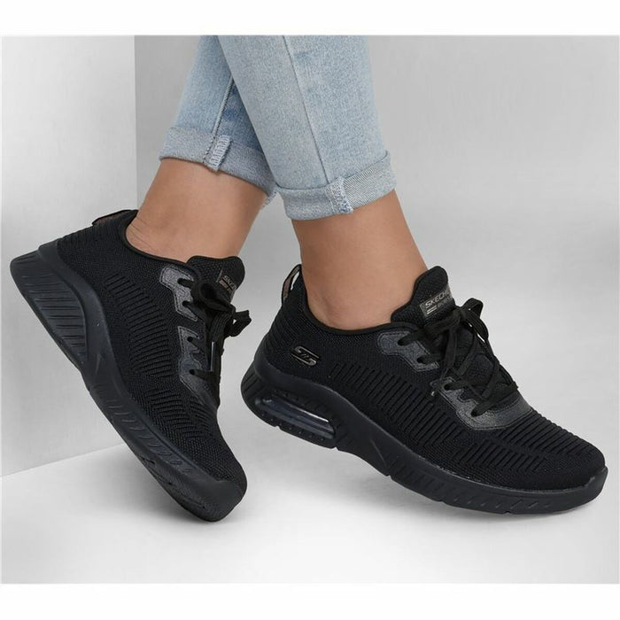 Încălțăminte mers sportiv pentru femei Skechers Squad Air - Close Negru