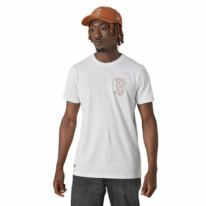 Tricou cu Mânecă Scurtă Bărbați New Era Boston Red Sox  Alb