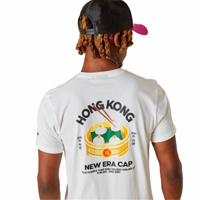 Tricou Sport cu Mânecă Scurtă New Era Dumplings Food Alb