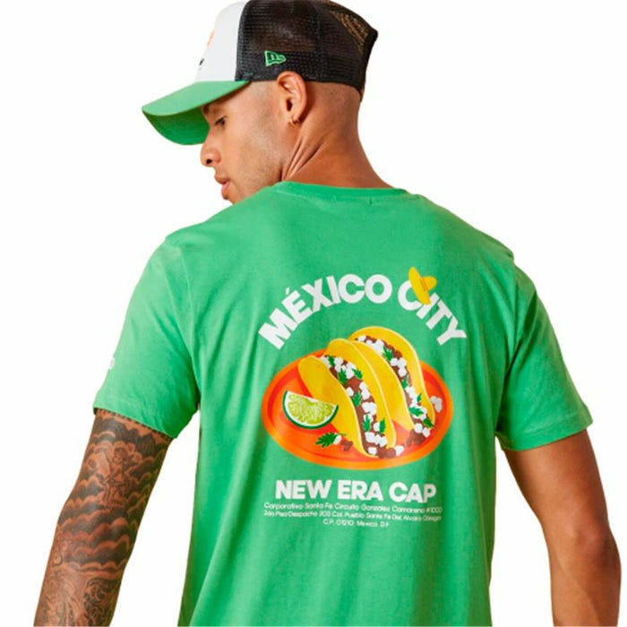 Tricou Sport cu Mânecă Scurtă New Era Tacos Food  Verde deschis