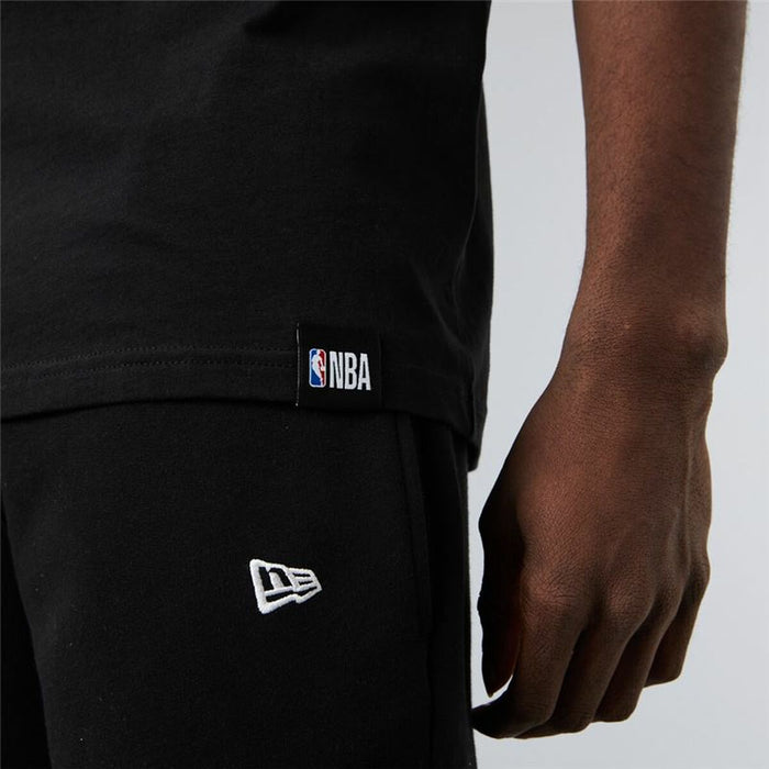 Tricou cu Mânecă Scurtă Bărbați New Era Brooklyn Nets NBA Script Negru