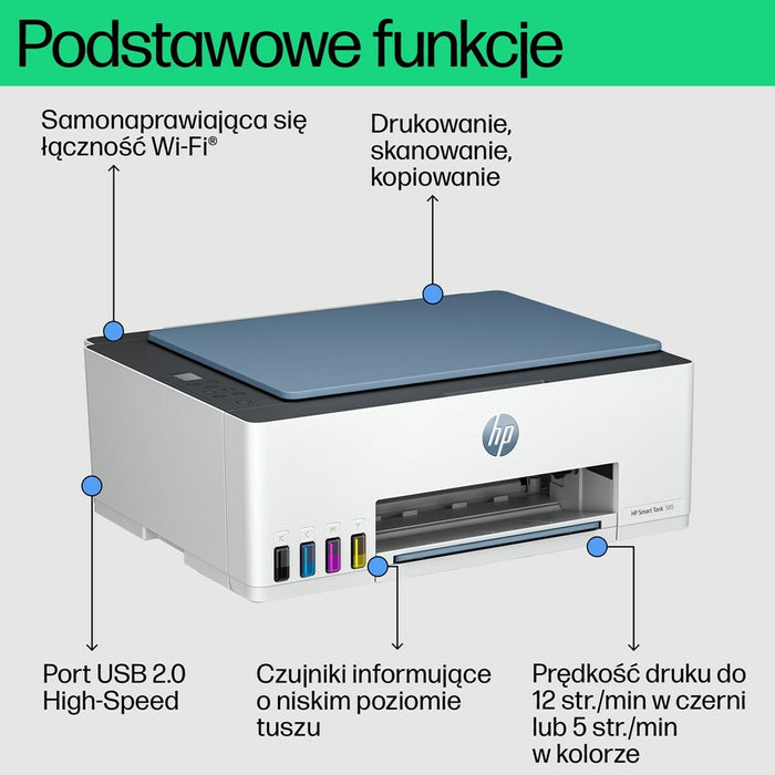 Imprimantă Multifuncțională HP Smart Tank 585