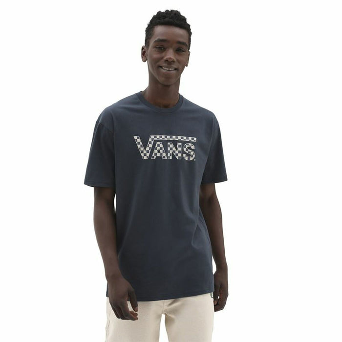 Tricou cu Mânecă Scurtă Vans Checkered  Albastru Bărbați
