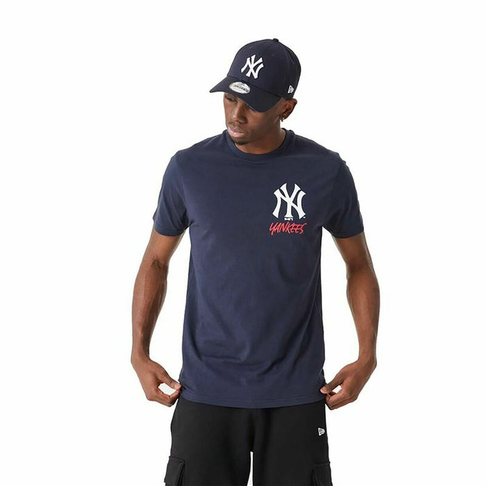 Tricou cu Mânecă Scurtă Bărbați New Era  New York Yankees Albastru