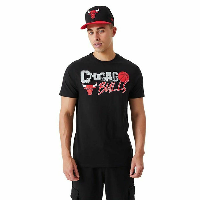 Tricou cu Mânecă Scurtă Bărbați New Era NBA Infill Graphic Chicago Bulls