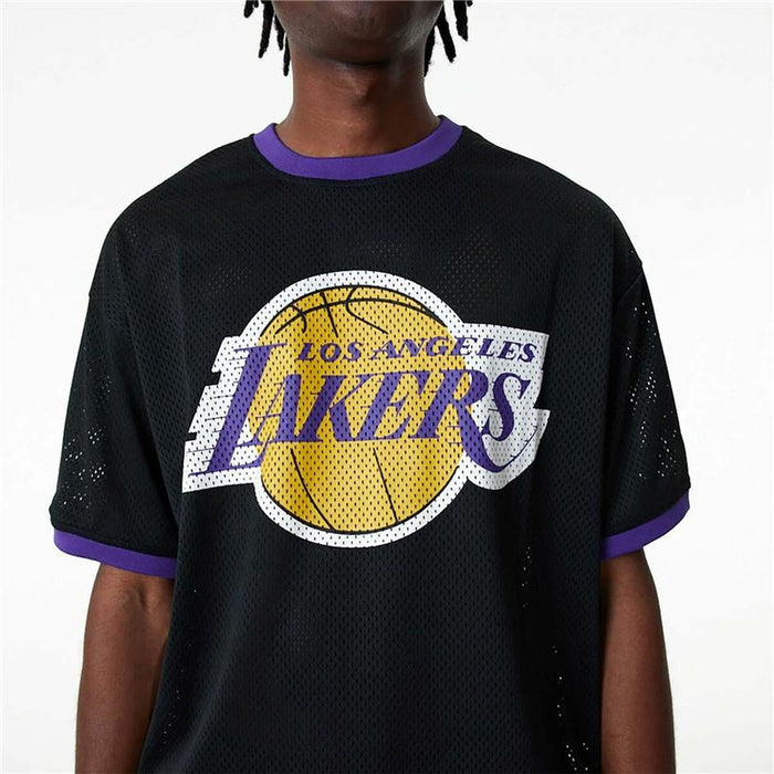 Tricou de baschet New Era Mesh LA Lakers Negru