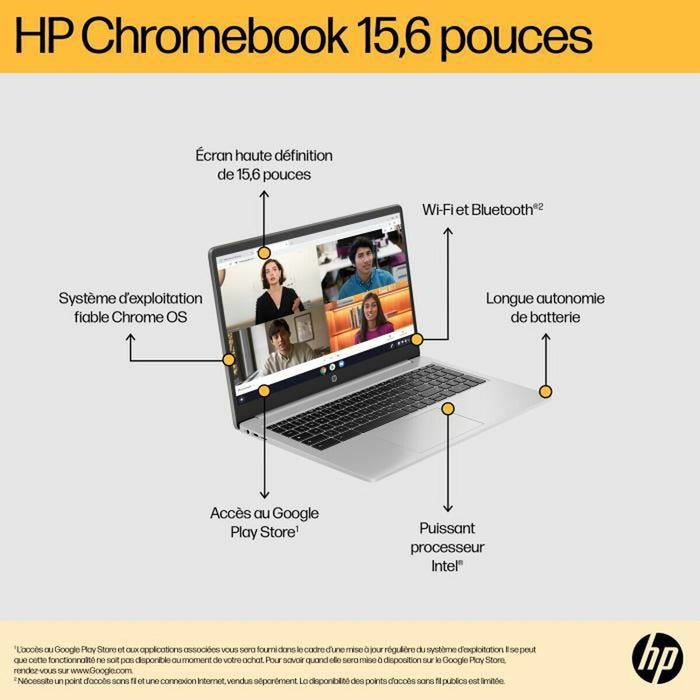Laptop HP NA0012NF 15,6" Intel Celeron N4500 8 GB RAM 128 GB SSD Azerty Franceză