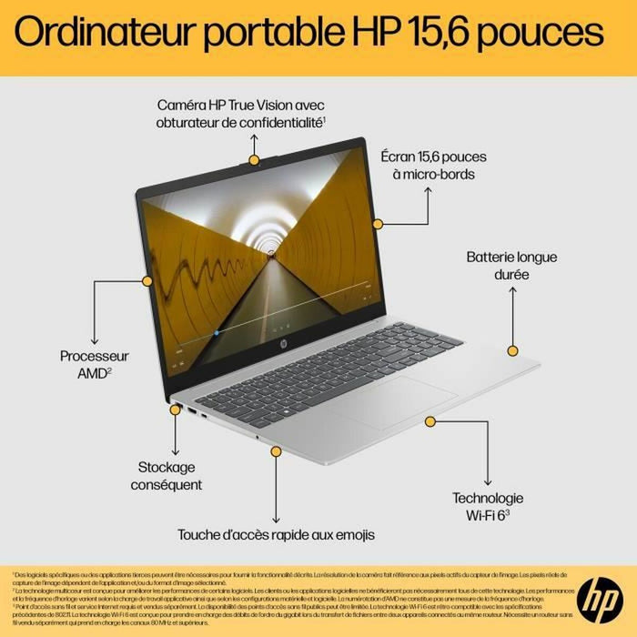 Laptop HP FC0071NF 15,6" ryzen 5-7520u 16 GB RAM 512 GB Azerty Franceză