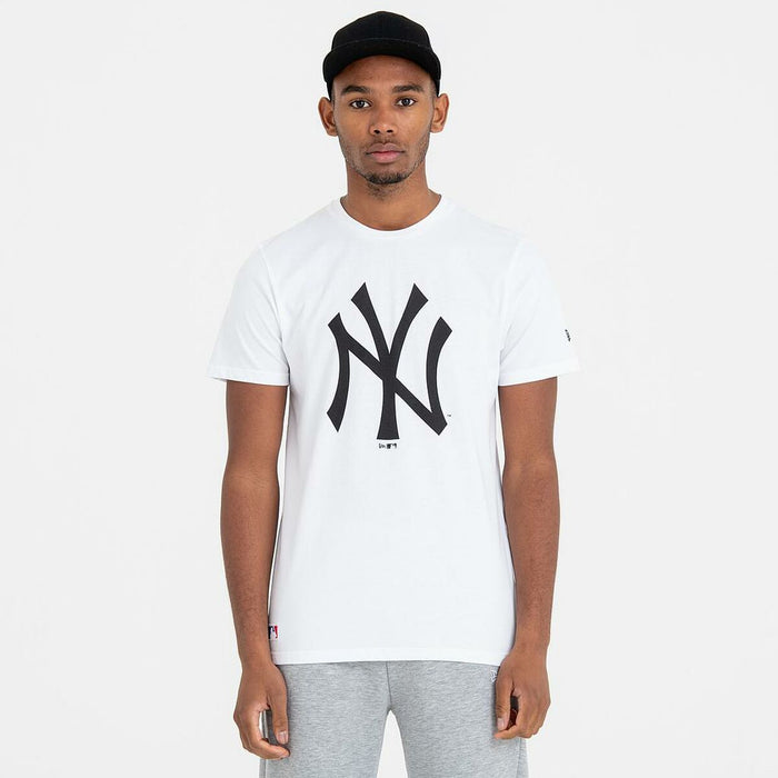 Tricou cu Mânecă Scurtă Bărbați New Era NOS MLB NEYYAN 60416755 Alb