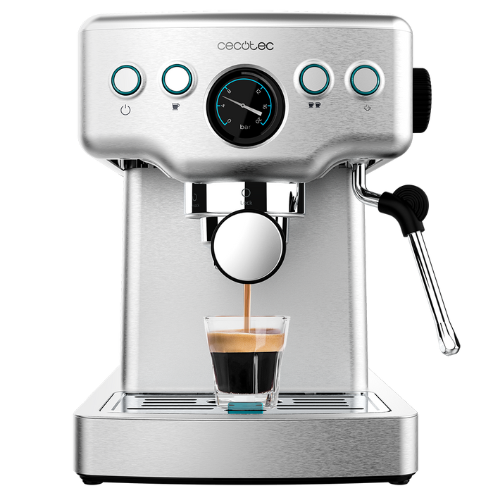 Espressor Cecotec Power Espresso 20 Barista Mini, 1465 W, 20 bar, rezervor 1,8 l, inox