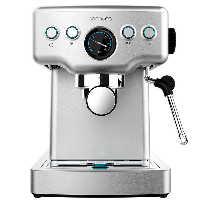 Espressor Cecotec Power Espresso 20 Barista Mini, 1465 W, 20 bar, rezervor 1,8 l, inox