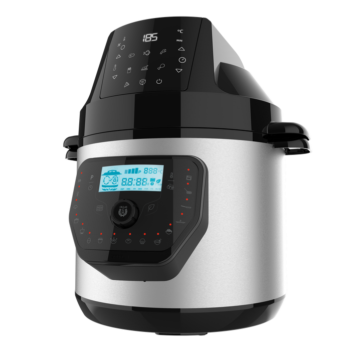 Oală electrică programabilă Cecotec Olla GM model H Deluxe Fry, 6 l, 27 moduri de gătire, negru/gri