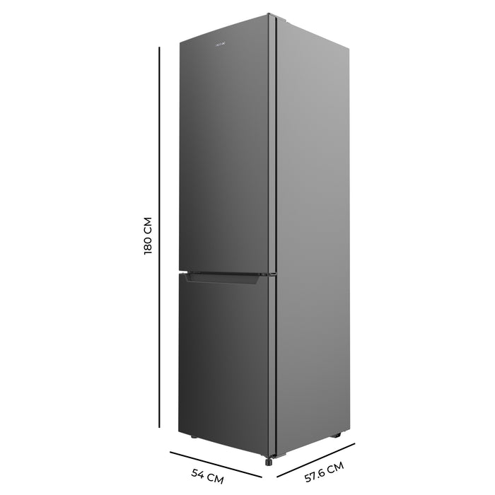 Frigider combinat Cecotec Bolero CoolMarket Combi 250 Dark E, 250 l, Total No Frost, clasa E, inox închis